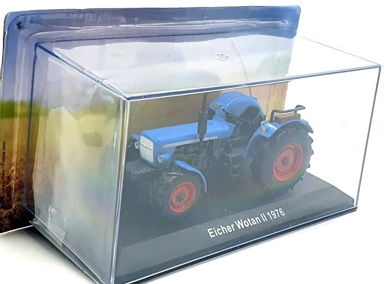 Hachette 1/43 Scale Model Tractor HL12 - 1976 Eicher Wotan II - Blue - Image 1 of 4