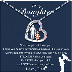 To My Daughter Necklace, Gift for Daughter from Dad, Daughter Father Necklace - Picture 1 of 13