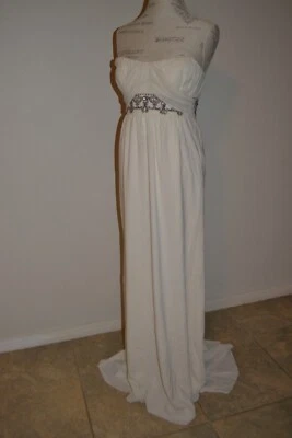 Nicole Miller Grecian Goddess or Roman motif wedding gown size 8 - Image 1 of 3