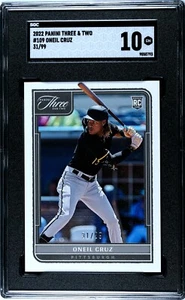 2022 Panini Three & Two #109 Oneil Cruz Rookie /99 SGC 10 GEM MINT RC - Picture 1 of 2