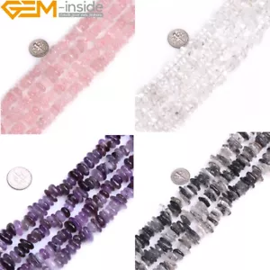 Natural Assorted Freeform Stone Chips Loose Beads 15" Jewelry Making 2-4x8-12mm - Picture 1 of 159