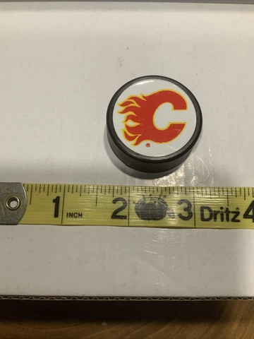 Vintage Calgary Flames Hockey Puck Magnet NHL Cover
