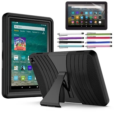 New Amazon Fire HD 8 Case 12th Generation 2024/2022 Full Body Rugged Stand Cover - Image 1 of 4