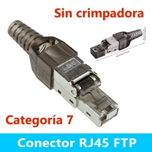 Conector RJ45 Cat 7 macho. No necesita crimpadora. Tarifa plana envío - Imagen 1 de 3