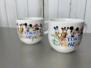 Vintage Tokyo Disneyland Mug Disney Japan Character Cup Set Of 2 Mini Size - Picture 1 of 8