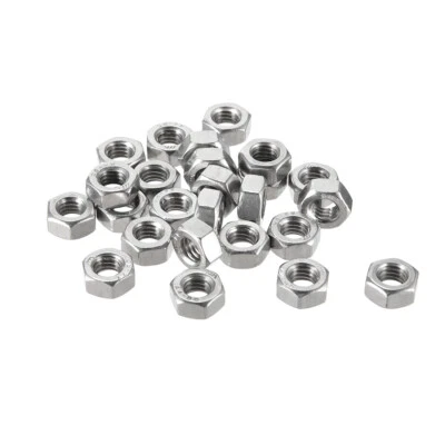 M3 316 metrici esagonali  acciaio inox dado esagonale tono argento 25pcs - Immagine 1 di 3
