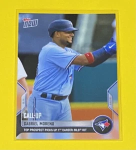 2022 MLB Topps Now Gabriel Moreno Call-Up 1ST CAREER MLB HIT Blue Jays #332 SP - Picture 1 of 2