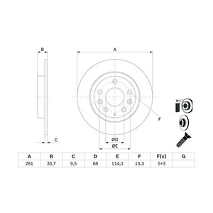 2x BOSCH Brake Disc 0 986 479 E55 FOR CX-3 Genuine Top German Quality - Picture 1 of 5