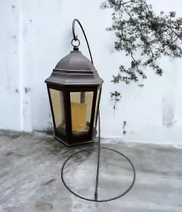 Tabletop Lamps Outdoor Rustic Lanterns Country Metal Battery Operated Flameless - Picture 1 of 17