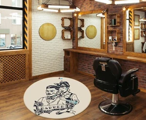 3D Shave G218 Barber Shop Non Slip Rug Room Mat Round Elegant Photo Carpet - Picture 1 of 4