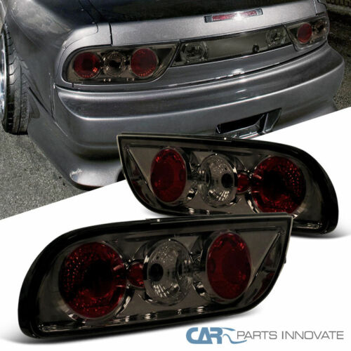 For Nissan 89-94 240SX S13 2Dr Coupe Red Clear Lens LED Tail Lights Brake Lamps