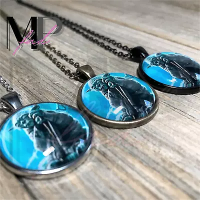 Collar Colgante Star Wars Cabujón Plata Negro Bronce Cadena Original YODA Foto 1 de 4