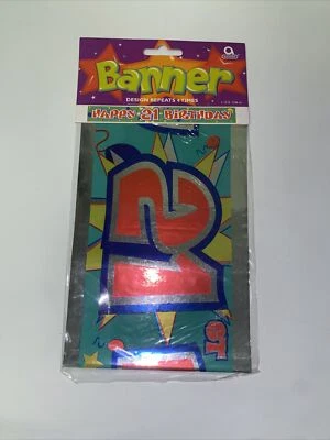3.66m Happy 21st Birthday Party Banner,ship From The US Not UK - Image 1 of 2