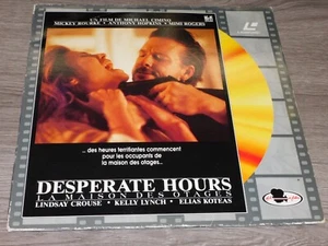 LASER DISC  - DESPERATE HOURS - LA MAISON DES OTAGES - VF - PAL - M.ROURKE - Foto 1 di 1