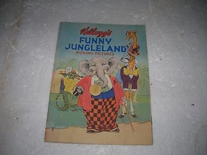 1932 KELLOGGS DIVERTIDO JUNGLELAND Imágenes en movimiento cereal libro premium juguete antiguo - Imagen 1 de 6