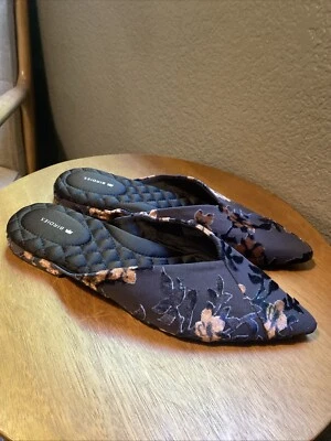 Birdies El Cisne Flor de Cerezo Punta Mules Talla 10.5 Gris Terciopelo Floral Foto 1 de 4