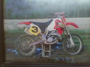 Honda CR500R CR500 gerahmtes Foto A4 - Bild 1 von 1