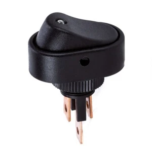 Oval Rocker Switch Blue LED Illumination 12v 3 Pin Universal Power On Off - Bild 1 von 3