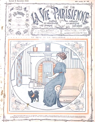 La Vie Parisienne Magazine 5 Nov 1910 Louraine The Parisian's Dream Art Nouveau - Image 1 of 4