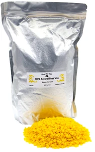 1KG 100% Natural Yellow Beeswax Pellets - Pure Sustainable Crafting Essential - Picture 1 of 5