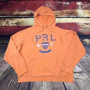 VTG Ralph Lauren Polo Jeans Co Hoodie Sweatshirt Mens Large Faded Orange PRL Y2K - Picture 1 of 13