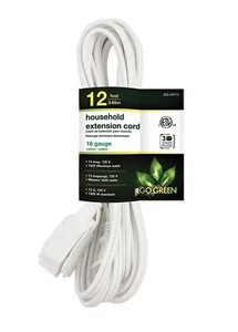 Cable de extensión multidispositivo de 12 pies de alta resistencia calibre 16 UL, 125 V, 13 amperios - Imagen 1 de 2