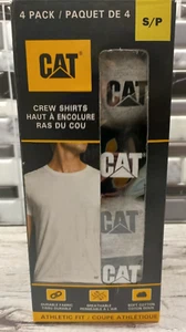 Caterpillar 4 Pack Men’s Crew Shirts BLACK AND GREY Athletic FiT SMALL - Picture 1 of 2