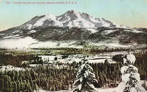 Postcard Mount Shasta in Winter Shasta Route SPRR California Oregon CA - Picture 1 of 2