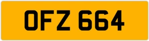 OFZ 664 O 3x3 DATELESS PRIVATE NUMBER PLATE OLLY OWEN OSCAR OLY OL OLIVIA ORLA - Picture 1 of 1