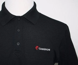 CAMERON International Polo Shirt Cutter & Buck Men's Small Black CB Dry-Tec - Picture 1 of 9