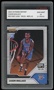 Cason Wallace 2023 Panini Instant RPS First Look 1st Graded 10 Rookie Card RC