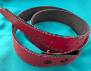 Red genuine leather belt - Picture 1 of 1