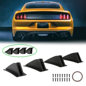 For Ford Mustang GT Shebly Rear Bumper Diffuser Shark Fins Spoiler Lip Splitter - Imagen 1 de 14