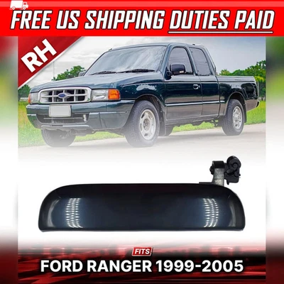 Manija de puerta exterior exterior negra derecha ajuste Ford Ranger Mazda B2300 B2500 1999-2005 Foto 1 de 4