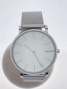 SKAGEN SKW6442 Quartz Analog Watch White Dial Slim Silver Excellent JAPAN - Picture 1 of 5