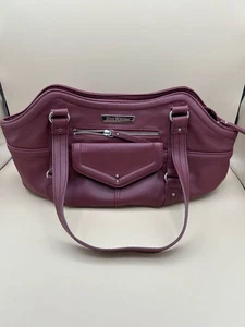 Kim Rogers weinrote Damenhandtasche Handtasche mit 2 Außentaschen & 3 Innentaschen - Bild 1 von 7