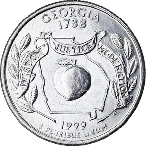[#396623] United States, Quarter, Quarter Dollar, 1999, Denver, Georgia 1788 - Picture 1 of 2