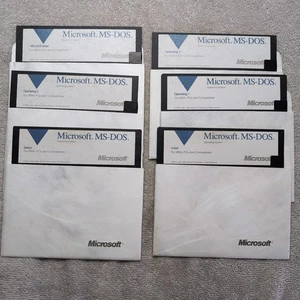 Microsoft 4.01 MS-DOS Operating System 5.25" Floppy Floppies 1988 - Picture 1 of 4
