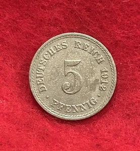 1912 AA Deutschland 5 Pfennig Deutsches Reich Weltmünze KM# 3 - Bild 1 von 2