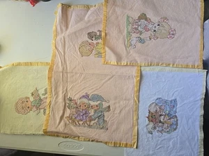 Vintage fertiger fertiger Kreuzstich Precious Moments 6 Stück zum Wiederverwenden Upcycle - Bild 1 von 7