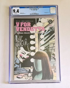 V for Vendetta #1 (1988) CGC 9.4 | Alan Moore & David Lloyd Pagine Bianche  - Foto 1 di 4