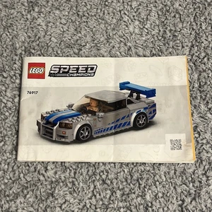 LEGO SPEED CHAMPIONS: 2 Fast 2 Furious Nissan Skyline Gt-R R34 INSTRUCTIONS ONLY - Picture 1 of 7