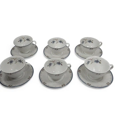 Tazas y platillos de porcelana fina Royal Doulton Old Colony de 12 piezas | Preciados Foto 1 de 4