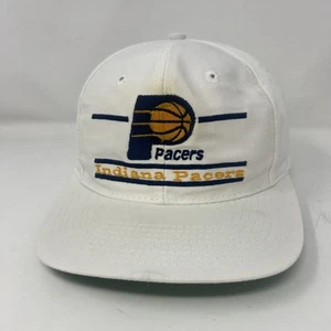 Cappello snapback vintage anni 90 INDIANA PACERS Split Bar, The Game, bianco, NBA - Foto 1 di 7