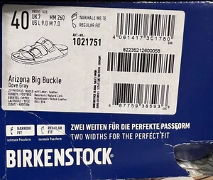 Birkenstock Arizona fibbia grande EU 40 grigio tortora donna 9 - Foto 1 di 7