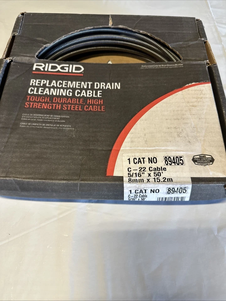 Ridgid 89405 Drain Cleaning Cable, 5/16 In. X 50 Ft. - Image 1 of 4