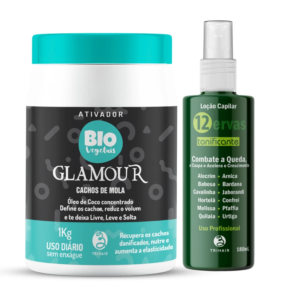 Trihair Curl Activator 1kg + 12 Herbs Tonifying Lotion 180ml – Define & Strength - Image 1 of 4