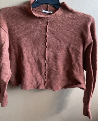 LUSH BROWN LONG SLEEVE SWEATER LARGE Foto 1 de 3