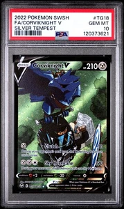 PSA 10 Corviknight V Silver Tempest #TG18 2022 Pokemon Silver Tempest 120373621 - Picture 1 of 2