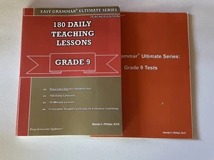 Easy Grammar Ultimate Series: 180 Daily Teach Grade 9 SET Workbook & Tests - Picture 1 of 14